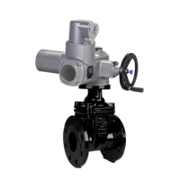 Чугунная задвижка с обрезиненным клином серии TL46-G, Tafline (Тафлайн), DN800 PN16, с электроприводом