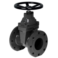 Задвижка чугунная с обрезиненным клином, серии TL46-G, Tafline (Тафлайн), DN100 PN16, со штурвалом