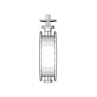 Трёхэксцентриковый дисковый фланцевый поворотный затвор, серии TL43, Tafline (Тафлайн), DN700 PN16, с голым штоком Тафлайн