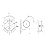 Клапан обратный шаровой фланцевый серии TL54, Tafline (Тафлайн), DN100 PN25 Тафлайн