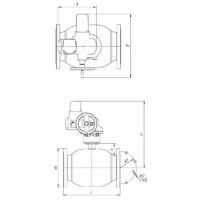 Кран шаровой стальной полнопроходной фланцевый, серии TL31-F, Tafline (Тафлайн), DN50 PN40, с голым штоком Тафлайн