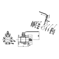 Кран шаровой полнопроходной фланцевый, серии TL33-PTFE, Tafline (Тафлайн), DN100 PN16, чугунный с рукояткой Тафлайн