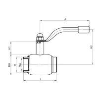 Кран шаровой стандартнопроходной муфтовый, серии TL31-M, Tafline (Тафлайн), DN10 PN40 DN Тафлайн