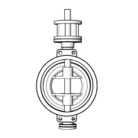 Затвор дисковый поворотный трехэксцентриковый серии TL73GS Tafline (Тафлайн), DN50 PN16, корпус, диск - сталь, межфланцевый с голым штоком Тафлайн