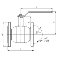Кран шаровой полнопроходной фланцевый, серии TL31-F, Tafline (Тафлайн), DN100 PN16, стальной, с рукояткой Тафлайн