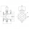 Кран эксцентриковый полусферический-TL34-F-TAFLINE, DN250 PN16, фланцевый