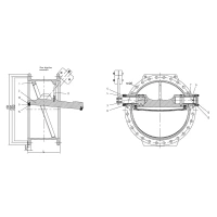 Клапан обратный повортный фланцевый, серии TL46, Tafline (Тафлайн), DN250 PN10, с противовесом, фланцевый Тафлайн